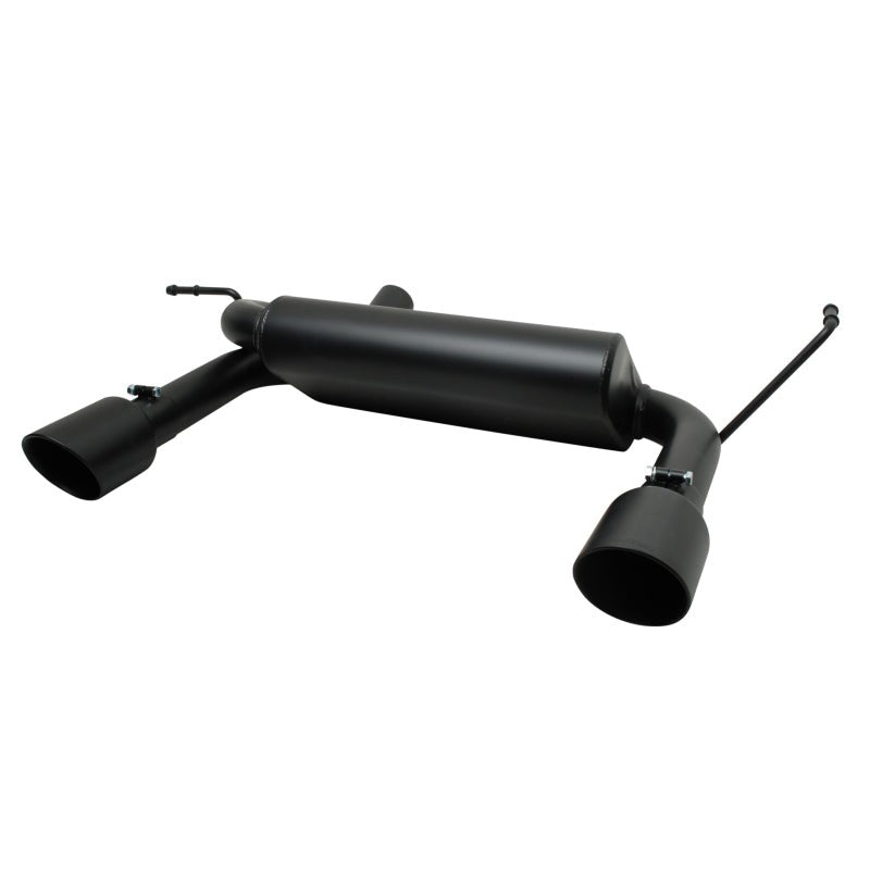 Gibson Black Elite 2.5 inch dual split cat-back exhaust with black ceramic tips for Jeep Wrangler JK 3.8L