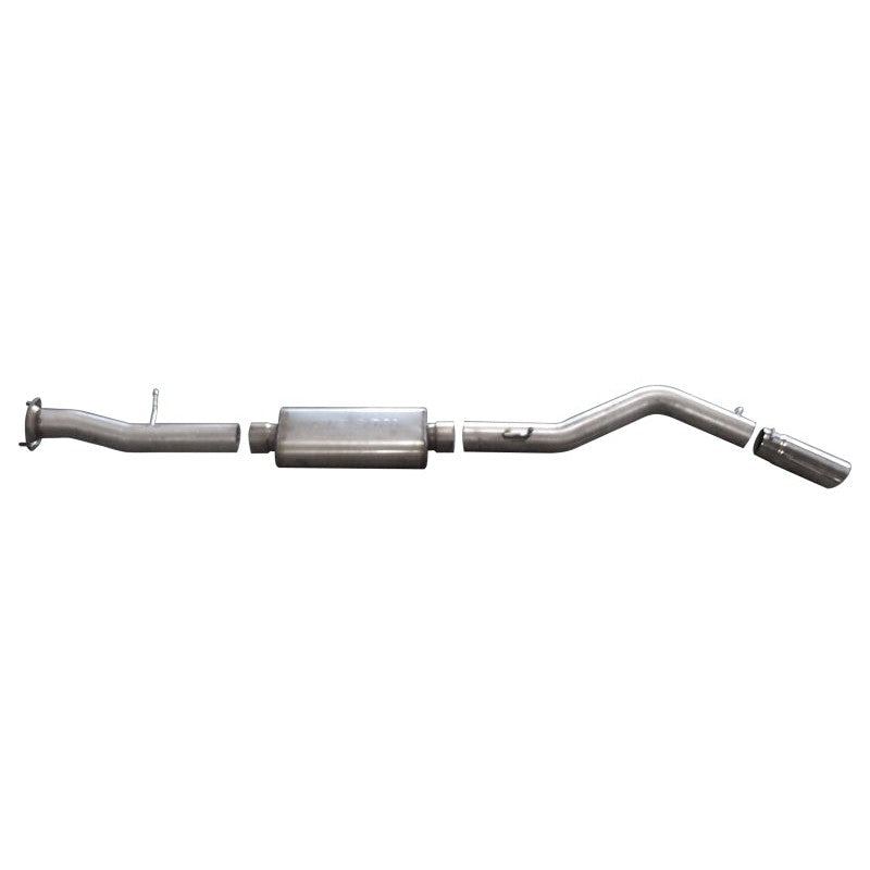 Gibson stainless steel 3.5-inch cat-back single exhaust system with polished slash-cut tip for 2007-2009 Hummer H2