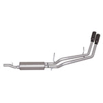 Gibson Dual Sport stainless steel cat-back exhaust system with polished tips and Superflow muffler for 2010-2014 Tahoe