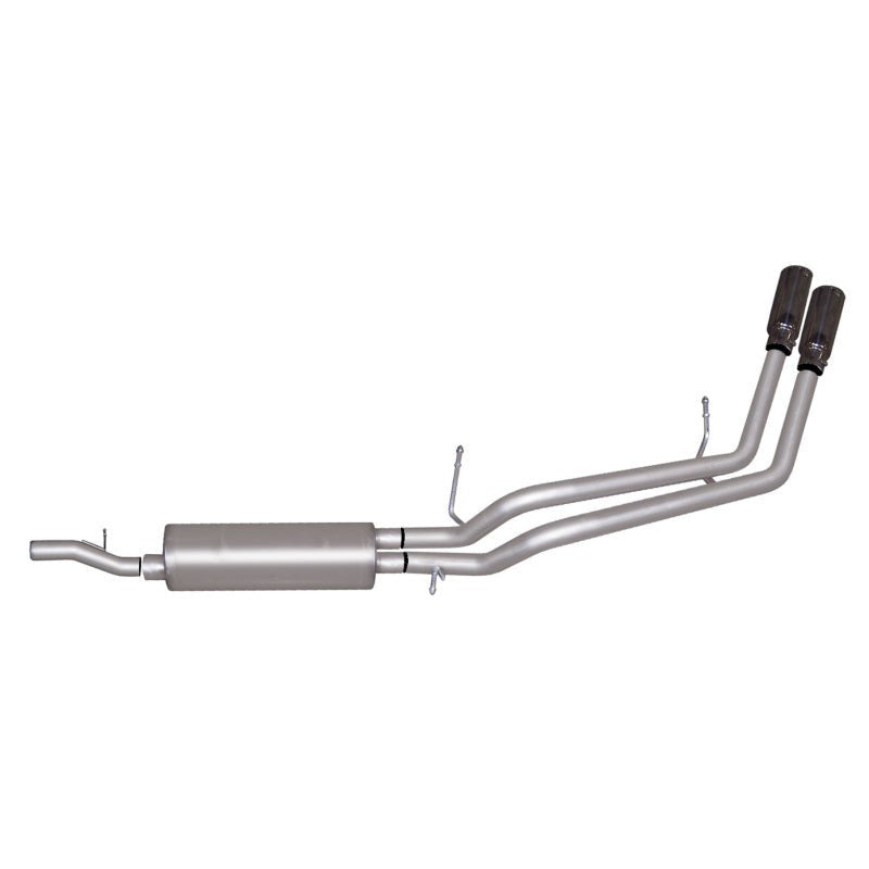 Gibson Dual Sport stainless steel cat-back exhaust system with polished tips and Superflow muffler for 2010-2014 Tahoe