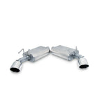 Gibson 2.25 inch aluminized axle-back dual exhaust with polished double wall tips for 2010-2015 Chevy Camaro 3.6L