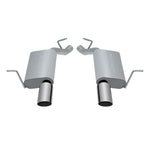Gibson aluminized 2.25 inch dual axle-back exhaust system with polished double-wall slash-cut tips