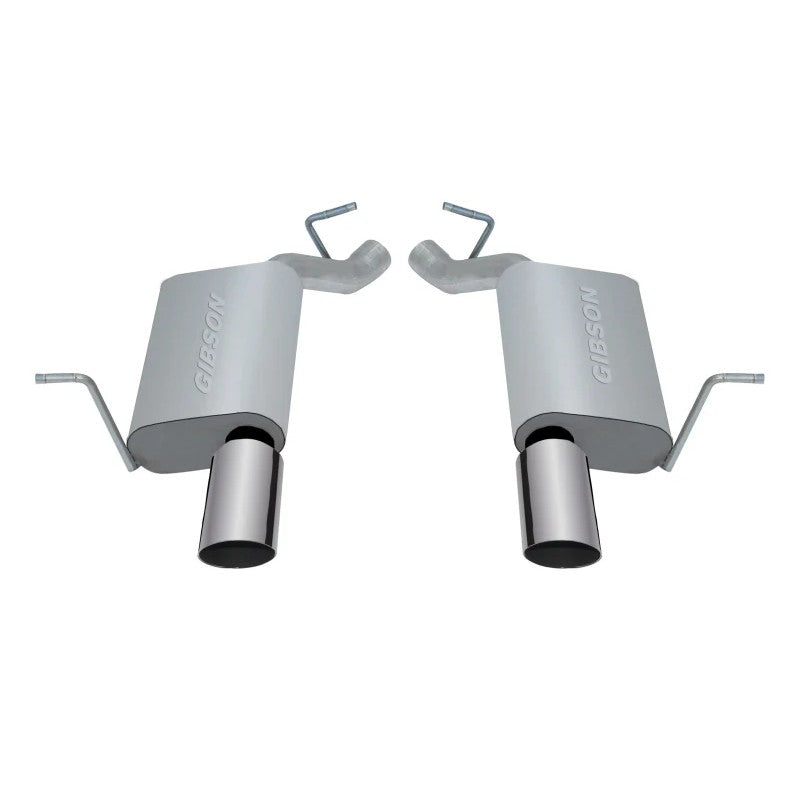 Gibson 616006 2.25 inch stainless steel dual axle-back exhaust system with polished double-wall slash tips