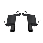 Gibson stainless steel axle-back exhaust system with black ceramic slash-cut tips for 2011-2026 Dodge Durango.