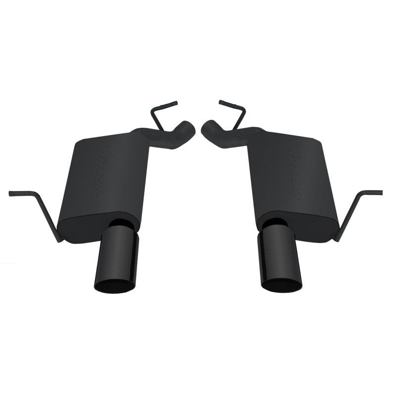 Gibson stainless steel axle-back exhaust system with black ceramic slash-cut tips for 2011-2026 Dodge Durango.