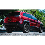 Gibson 617208 stainless dual split cat-back exhaust system with black ceramic-coated tips and mandrel-bent tubing