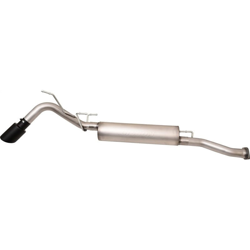 Gibson 618820B Black Elite cat-back exhaust system with 2.5 inch stainless tubing and black ceramic tip for Toyota Tacoma