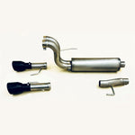 Gibson Black Elite stainless steel split rear exhaust system with dual 5-inch black ceramic tips for Ford F-150