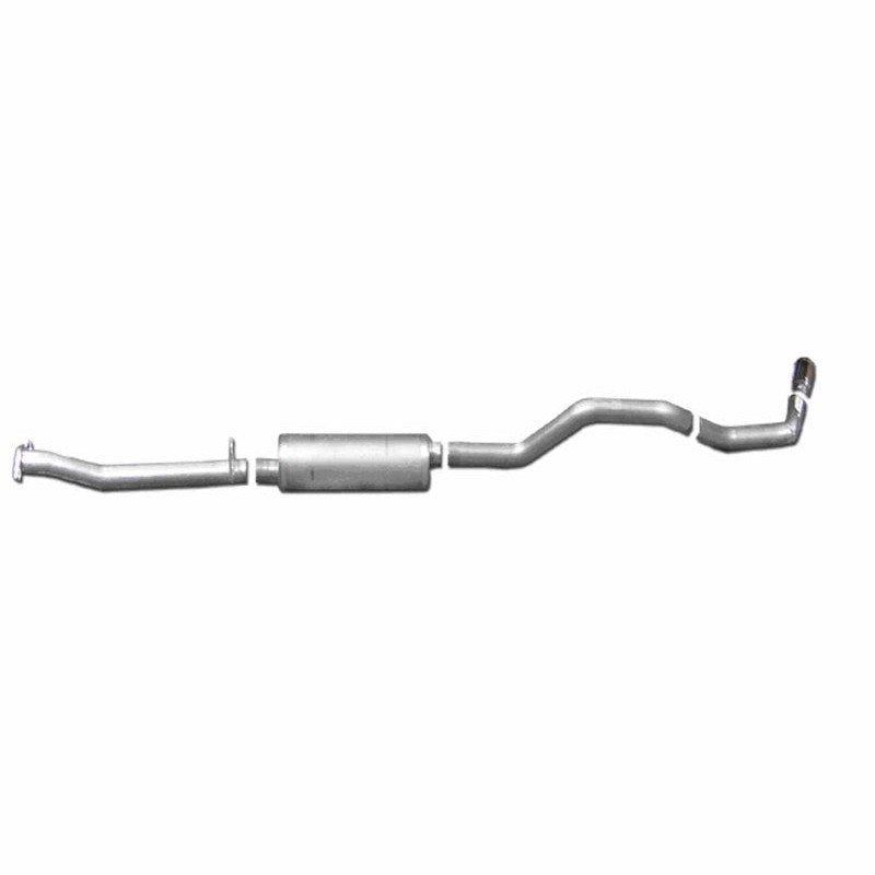 Gibson stainless steel single side cat-back exhaust system with polished slash-cut tip for 1989-1994 Ford Ranger.