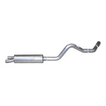 Gibson 3-inch aluminized cat-back exhaust system with a polished stainless steel tip and chambered Superflow muffler.