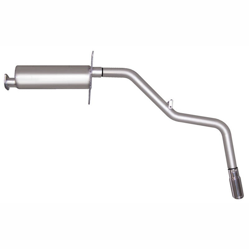 Gibson Single Side Stainless Steel Cat-Back Exhaust with polished slash-cut tip for 1998-2000 Nissan Frontier