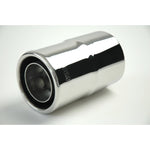 Pair of Gibson Marine Power Tip 4-inch stainless steel clamp-on mufflers with rolled edge tips.