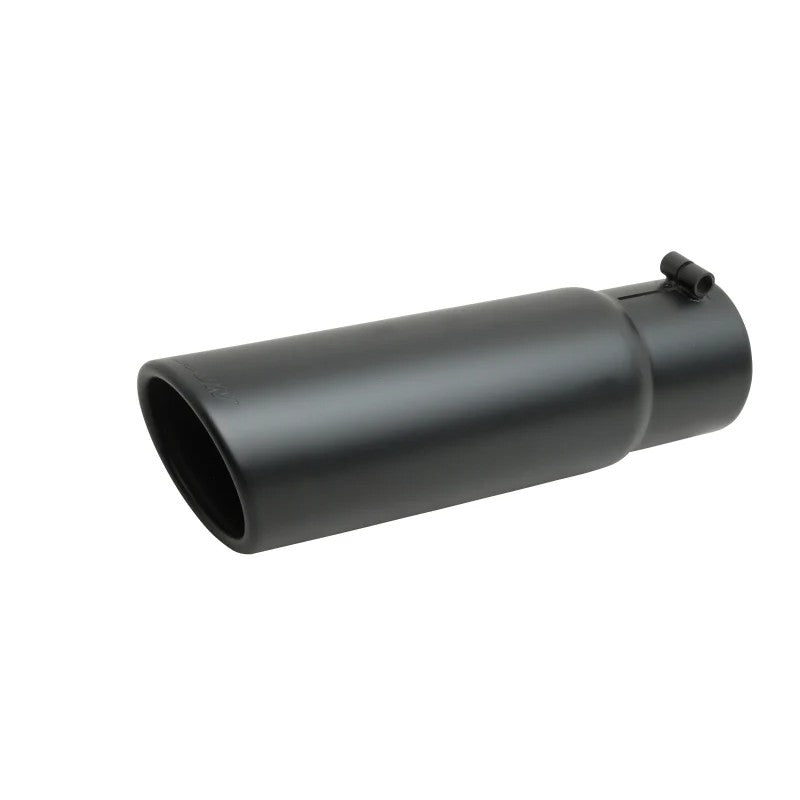 Gibson Elite Series matte black ceramic exhaust tip featuring a 4-inch rolled edge slash-cut outlet