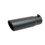 Gibson Elite Series matte black ceramic exhaust tip featuring a 4-inch rolled edge slash-cut outlet