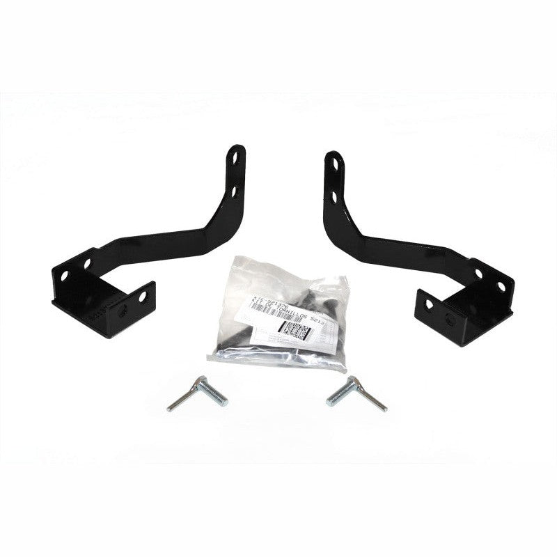 Heavy-duty black steel mounting brackets for Go Rhino RC2 bull bar installation on 2007-2014 Chevrolet and GMC vehicles.