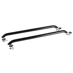 Go Rhino 47.5-inch universal steel bed rails with a semi-gloss black powder coat finish for truck bed protection.