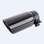 Black chrome finished stainless steel exhaust tip with integrated Torca DuraSeal clamp