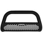 Textured black Go Rhino RC2 3-inch tubular steel bull bar frame with hexagonal pattern skid plate