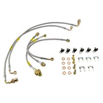 Goodridge 14175 stainless steel braided brake lines with PTFE inner liners and corrosion-resistant fittings.