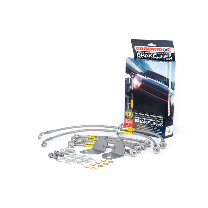Goodridge stainless steel braided brake lines with fittings for 2004 Pontiac GTO