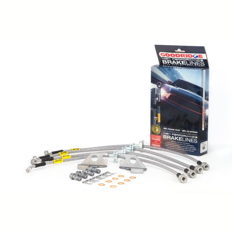 Goodridge 23225 stainless steel braided brake lines and hardware for 2012-2017 Chevrolet Caprice PPV and 2014 SS.