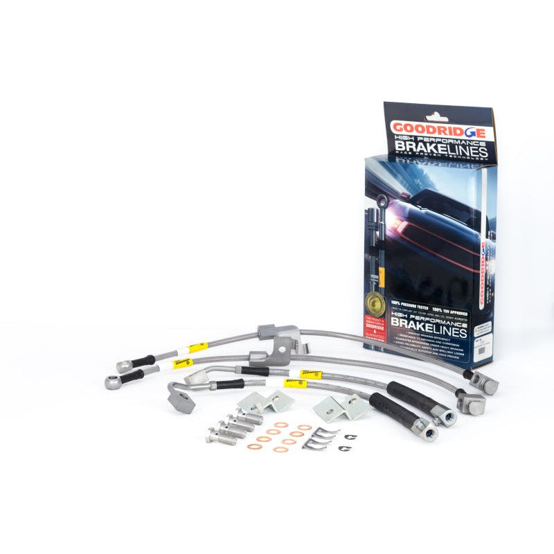 Goodridge stainless steel braided brake line kit for 2015-2018 Ford Mustang models