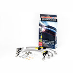Goodridge stainless steel braided brake line kit with silver fittings for 2016 Ford Focus RS MK3.
