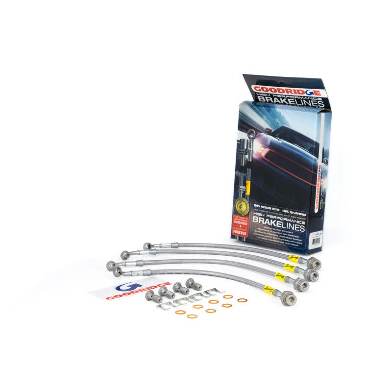 Goodridge 12203 stainless steel braided brake lines for 1988-1992 Chevrolet Corvette