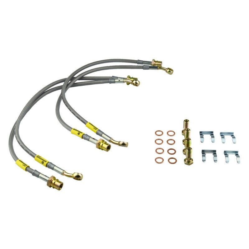 Goodridge stainless steel braided brake lines with fittings for 1997-2004 Chevrolet Corvette
