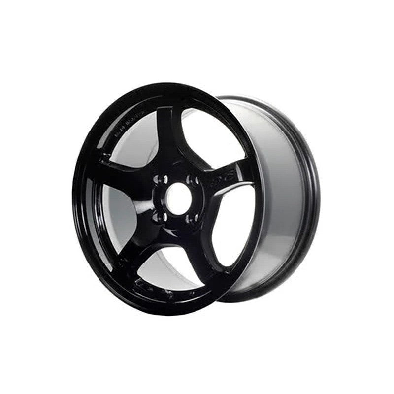 Gram Lights 57CR five-spoke concave performance wheel in Glossy Black finish, 18x9.5 size.