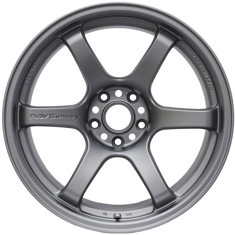 RAYS Gram Lights 57DR six-spoke cast aluminum wheel in Gunblue finish