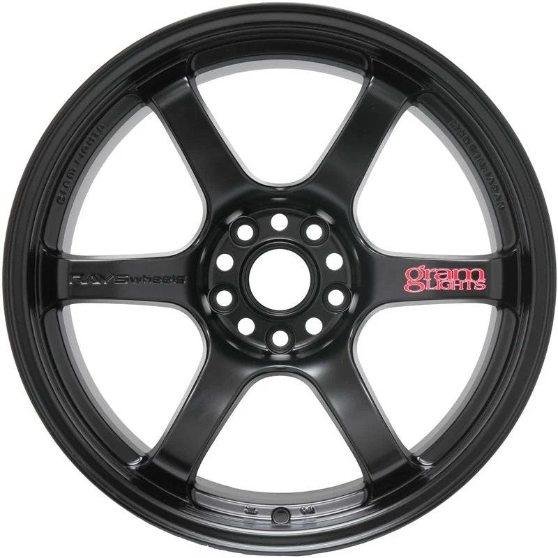 Concave 6-spoke Gram Lights 57DR wheel in a Semi Gloss Black finish
