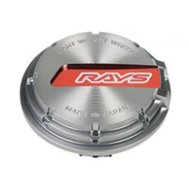 Red and silver Gram Lights WR series wheel center cap for 57CR and 57DR alloy wheels.