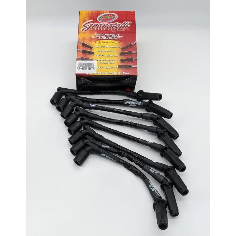 Granatelli 28-8051HTB black high-temp silicone ignition wire connector kit for 2020-2022 Chevrolet Corvette LT2 6.2L