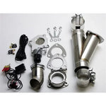 Granatelli 3.0 inch stainless steel electronic exhaust cutout featuring a slip-fit connection and band clamp.
