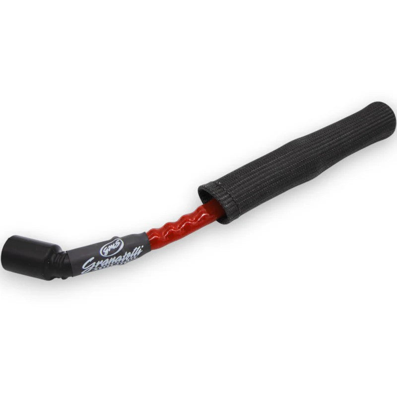 Granatelli high-performance Zero Ohm ignition wires with red jackets and black protective sleeves for GM LS engines