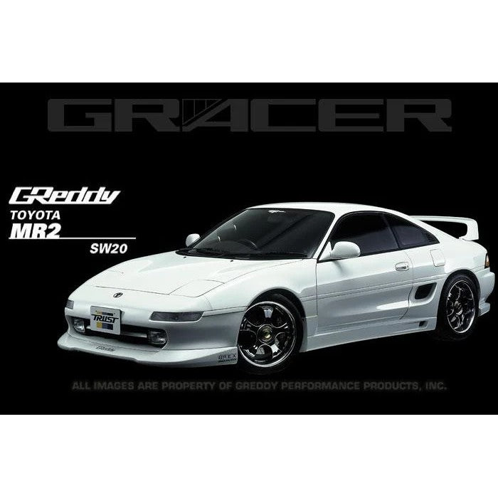 GReddy Gracer Aero Style front lip spoiler made of black urethane for 1991-1995 Toyota MR2.