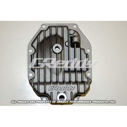 GReddy cast aluminum differential cover with cooling fins and oil ports for 1993-1995 Mazda RX-7 FD3S.