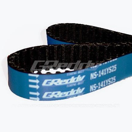 GReddy reinforced performance timing belt for Nissan RB20, RB25, and RB26 engines.