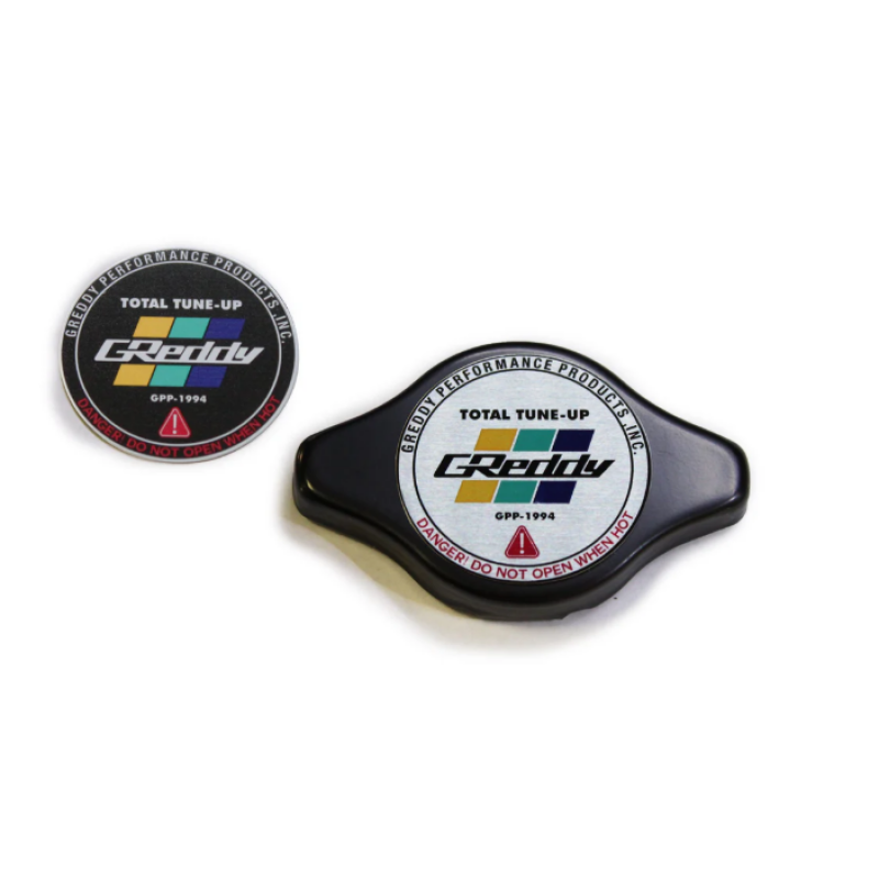 Black GReddy Type-N 1.3 high-pressure radiator cap with GReddy logo and 13911001 part number