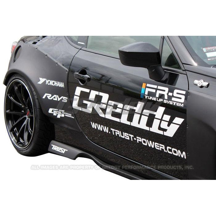GReddy X Rocket Bunny rear over-fender and rear bumper trim pieces for widebody Scion FR-S, Subaru BRZ, and Toyota 86.