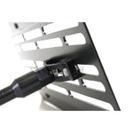 GrimmSpeed license plate relocation bracket with tow hook mounting post for 2002-2007 Subaru Impreza and Saab 9-2X.