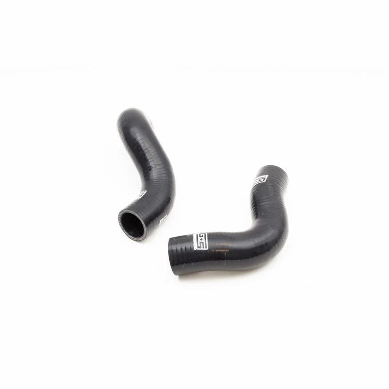 GrimmSpeed black radiator hose kit for 2004-2008 Subaru Forester XT showing the upper and lower replacement hoses.