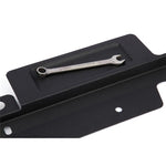 GrimmSpeed black powder-coated radiator shroud with integrated tool tray for 2008-2014 Subaru Impreza WRX and STI.