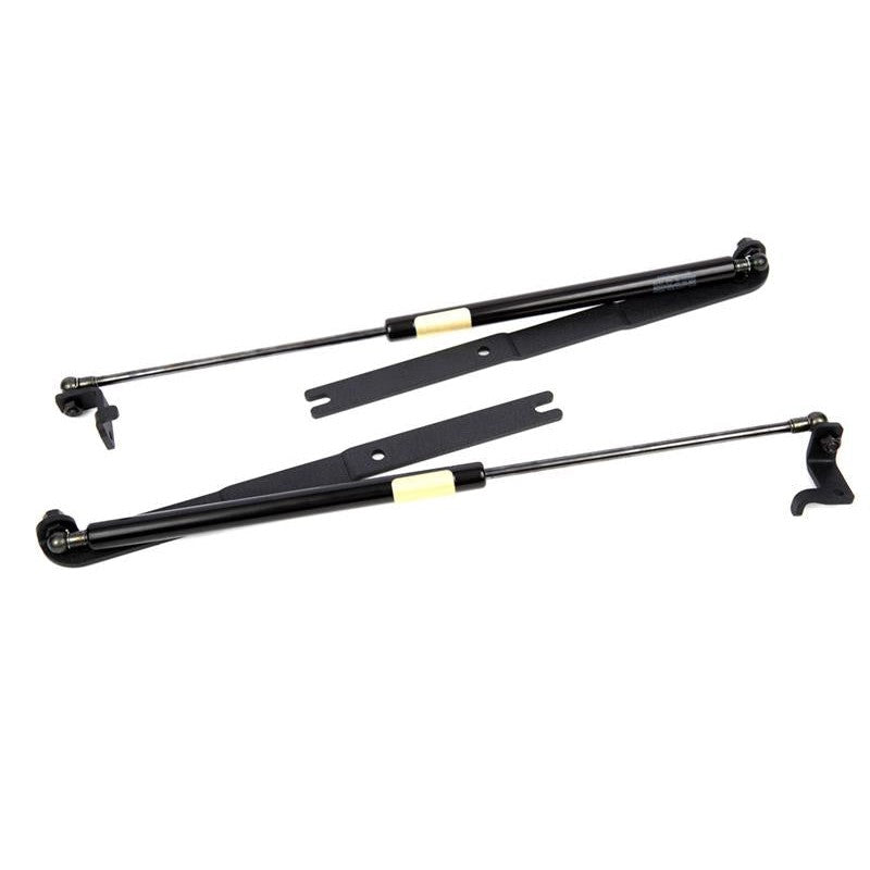 GrimmSpeed gas-charged hood strut kit with mounting brackets for 2013-2020 Subaru BRZ and Toyota 86.