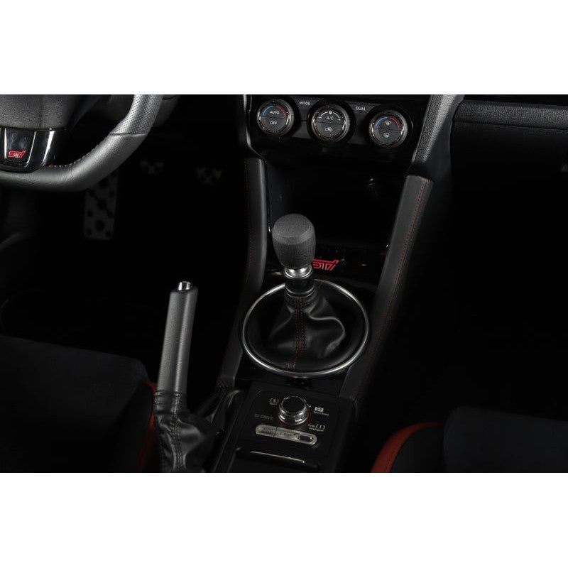 GrimmSpeed Stubby shift knob in black stainless steel with M12x1.25 threading.