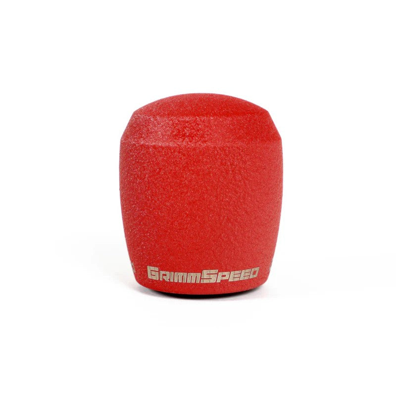 GrimmSpeed Stubby Shift Knob Stainless Steel Red - M12x1.25
