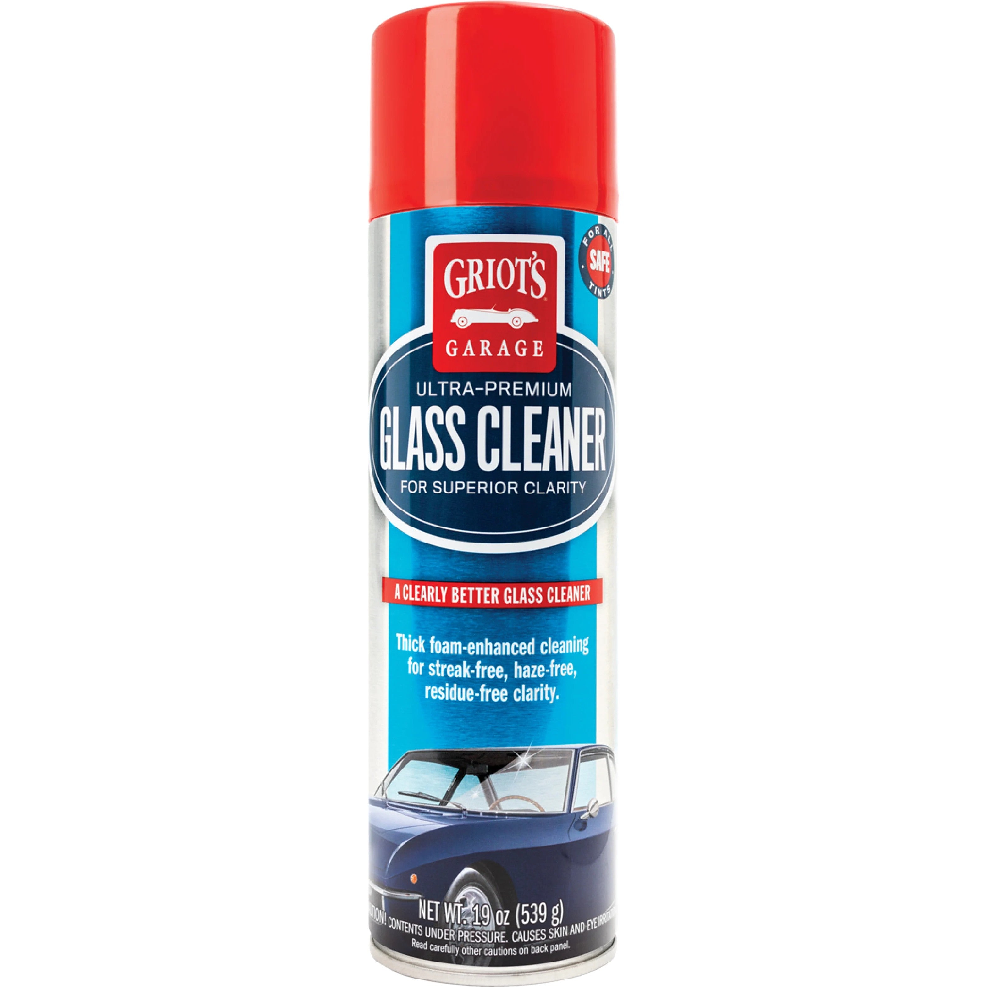 19oz aerosol can of Griot's Garage Foaming Glass Cleaner