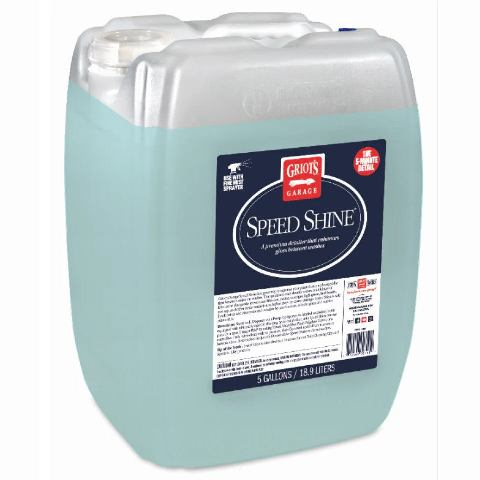 5-gallon container of Griot's Garage Speed Shine quick detailer and surface lubricant.