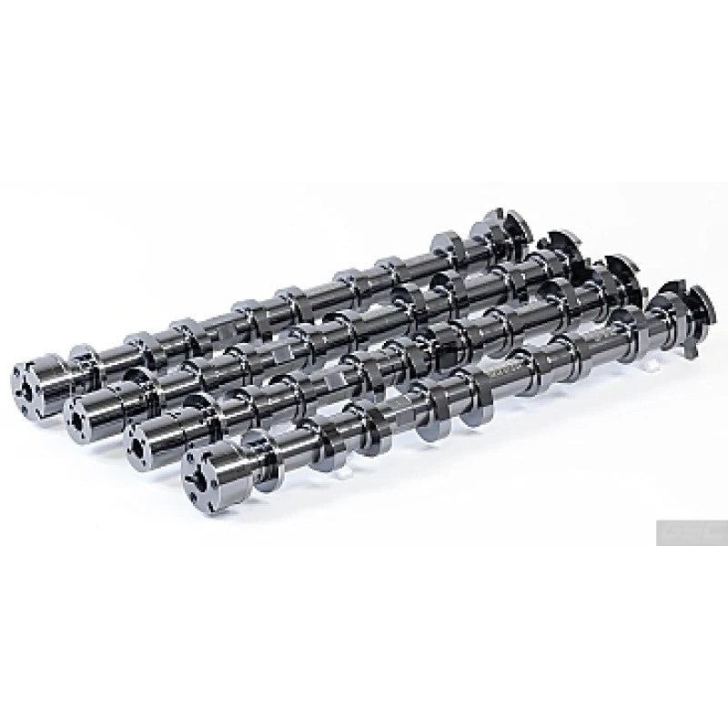 Four precision-machined GSC Power-Division S1 billet steel camshafts for Gen 3 Ford Coyote engines.